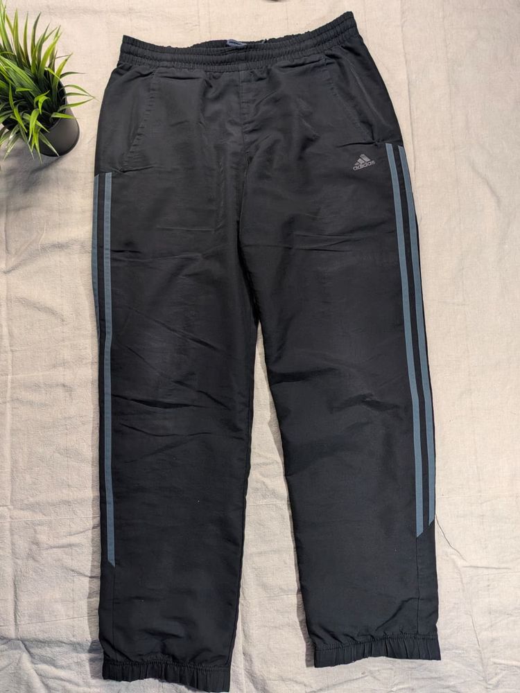 Adidas Track Pants Black 3 Stripes Streetwear Joggers image 1